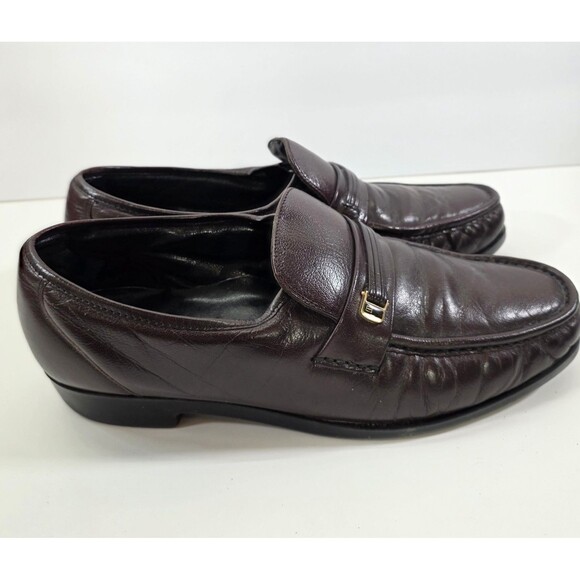 Florsheim Comfortech Mens 9D Burgundy Brown Leather Loafers Slip On Dress Shoes main image 9